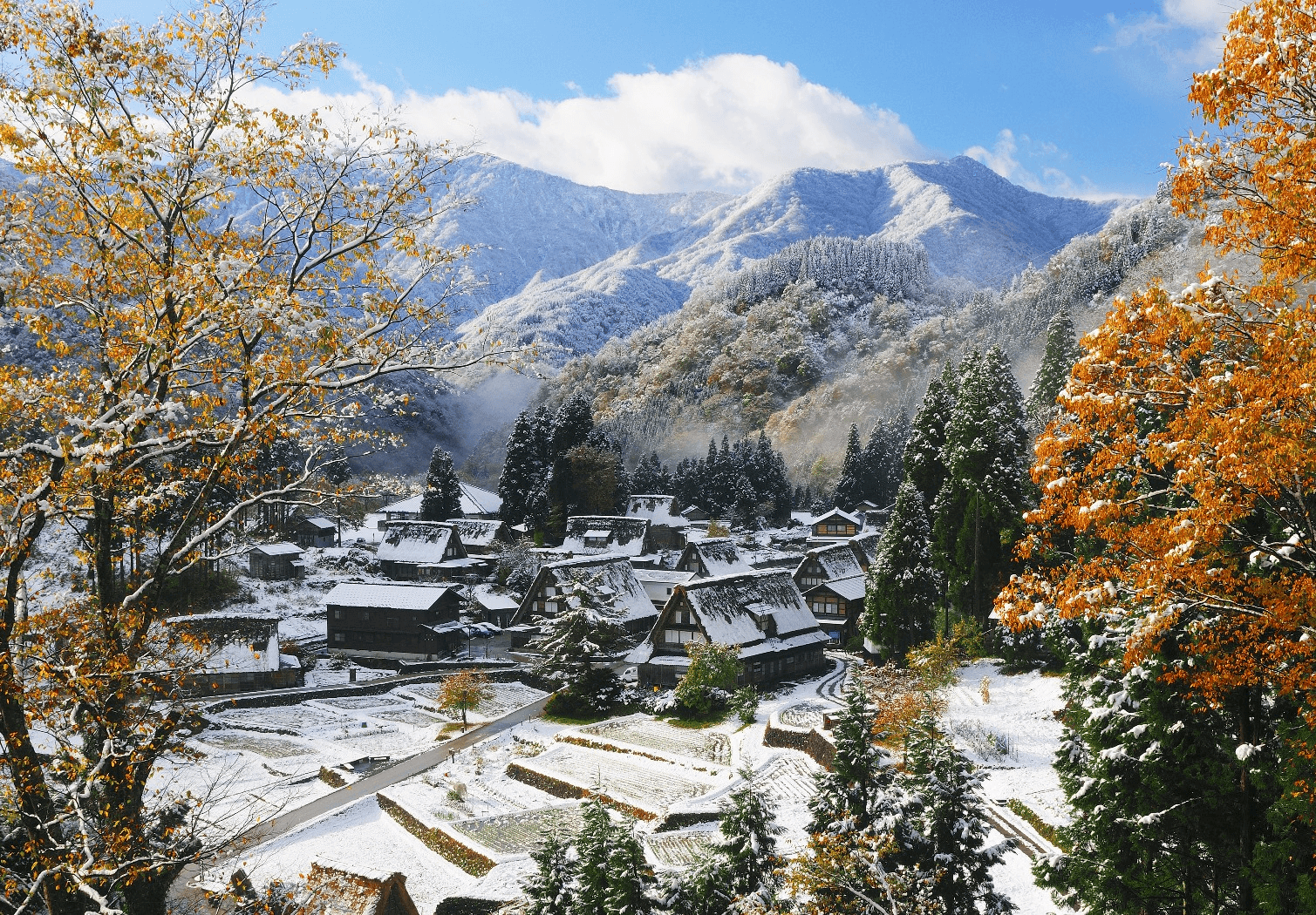 Ainokura village — viewpoint